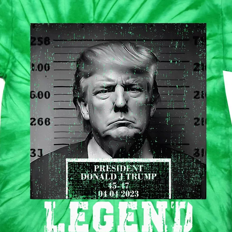 Trump 2024 Mugshot President Legend Tie-Dye T-Shirt