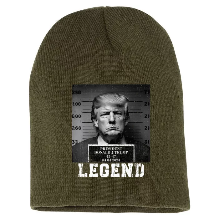 Trump 2024 Mugshot President Legend Short Acrylic Beanie