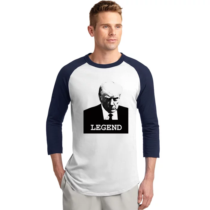 Trump 2024 Mugshot President Legend Baseball Sleeve Shirt