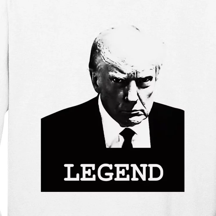 Trump 2024 Mugshot President Legend Tall Long Sleeve T-Shirt