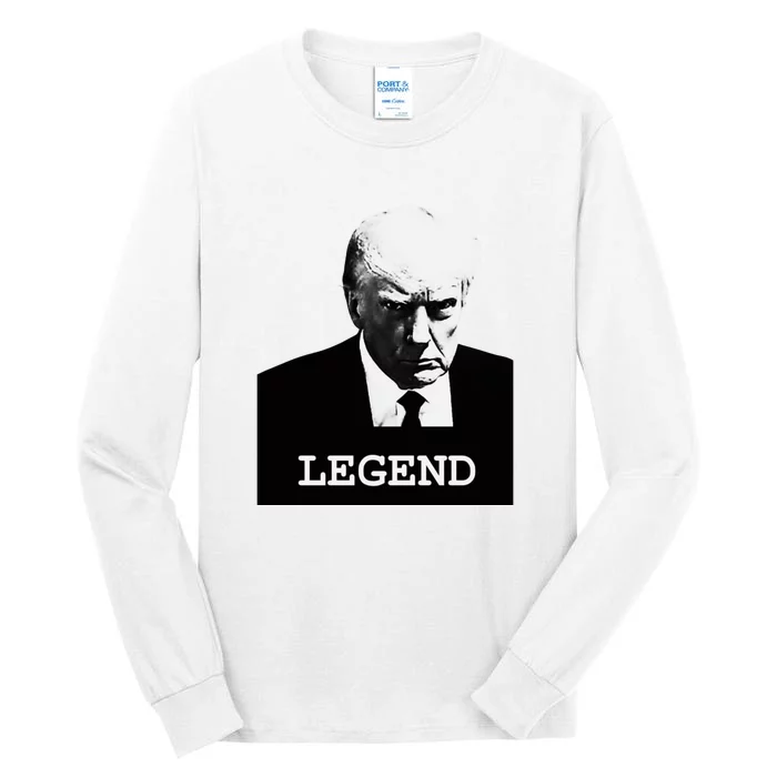 Trump 2024 Mugshot President Legend Tall Long Sleeve T-Shirt