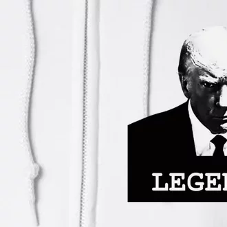 Trump 2024 Mugshot President Legend Full Zip Hoodie