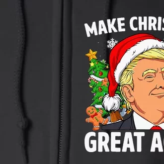 Trump 2024 Make Christmas Great Again Full Zip Hoodie