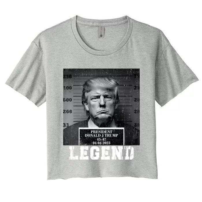 Trump 2024 Mugshot President Legend Cute Gift Women's Crop Top Tee