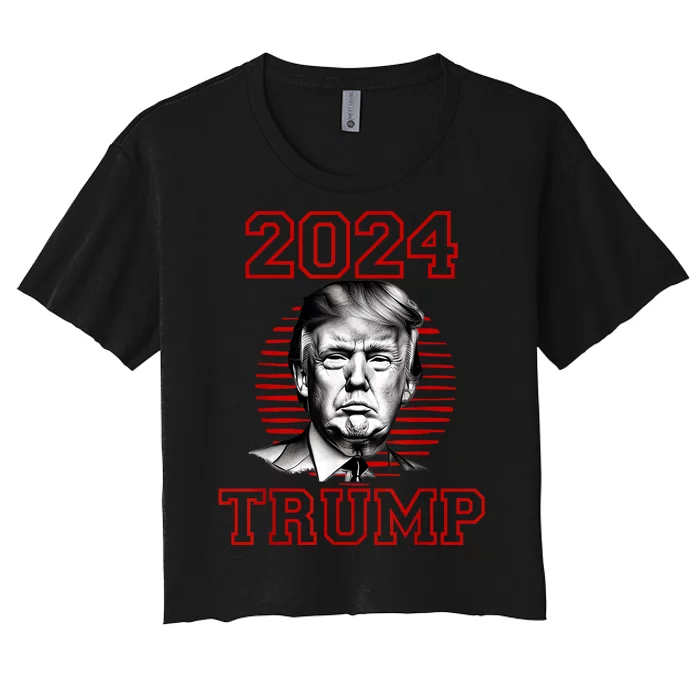 Trump 2024: MAGA Patriot Reelect Keep America Great! Women's Crop Top Tee