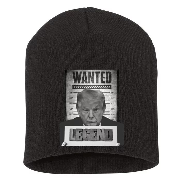 Trump 2024 Mugshot President Legend Short Acrylic Beanie