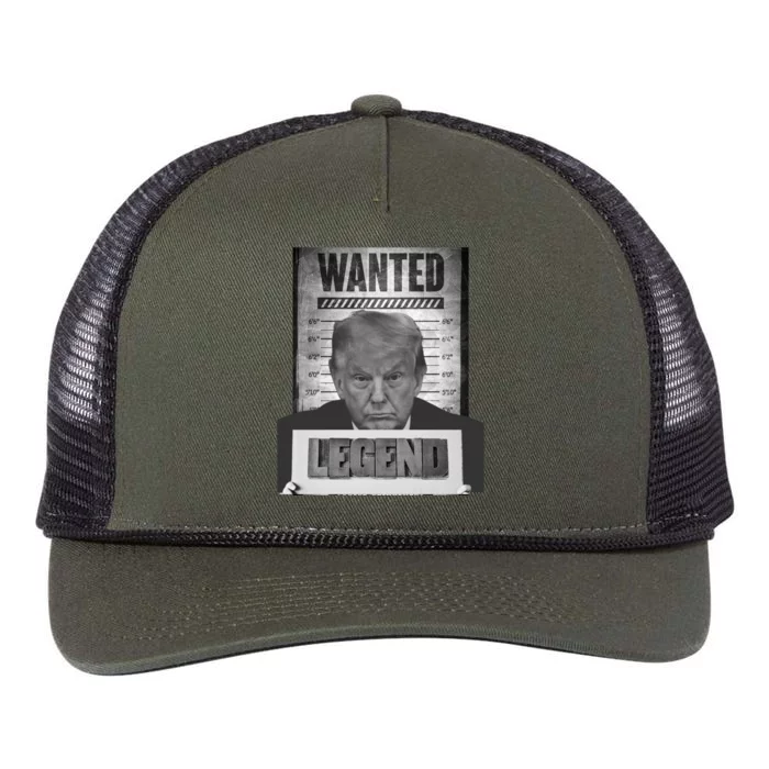 Trump 2024 Mugshot President Legend Retro Rope Trucker Hat Cap