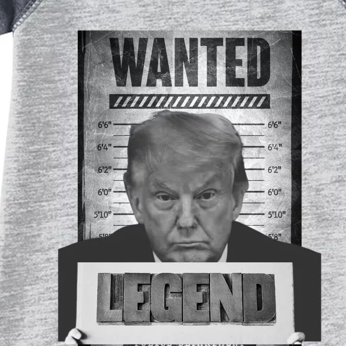 Trump 2024 Mugshot President Legend Infant Baby Jersey Bodysuit