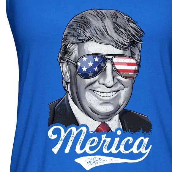 Trump 2020 Merica Presidential Campaign Gift Ladies Essential Flowy Tank