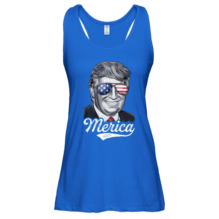 Trump 2020 Merica Presidential Campaign Gift Ladies Essential Flowy Tank