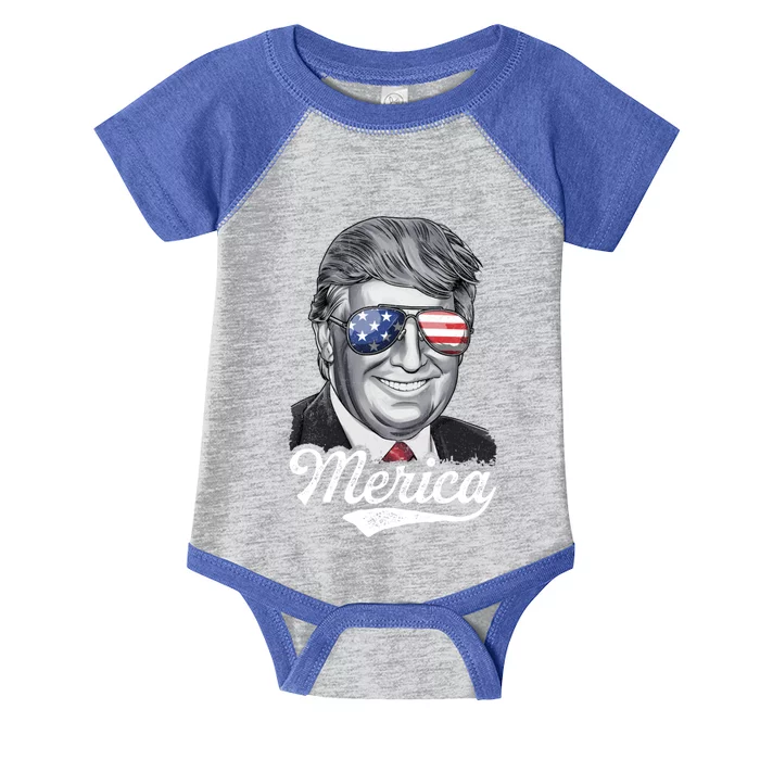 Trump 2020 Merica Presidential Campaign Gift Infant Baby Jersey Bodysuit