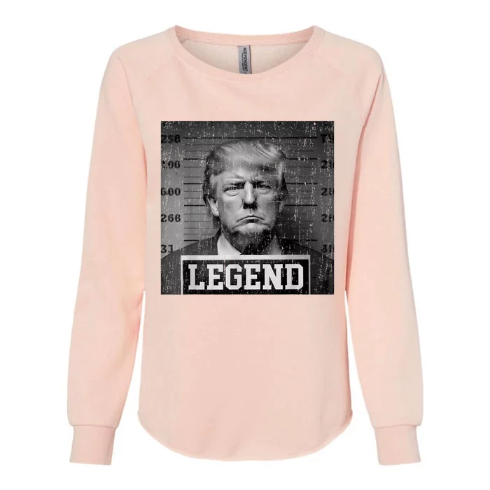 Trump 2024 Mugshot President Legend Pro Trump Womens California Wash Sweatshirt