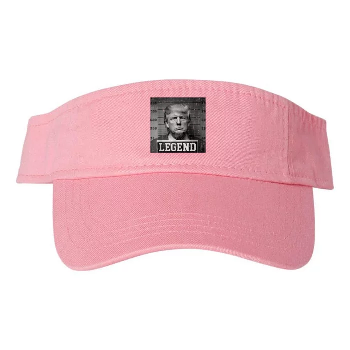 Trump 2024 Mugshot President Legend Pro Trump Valucap Bio-Washed Visor