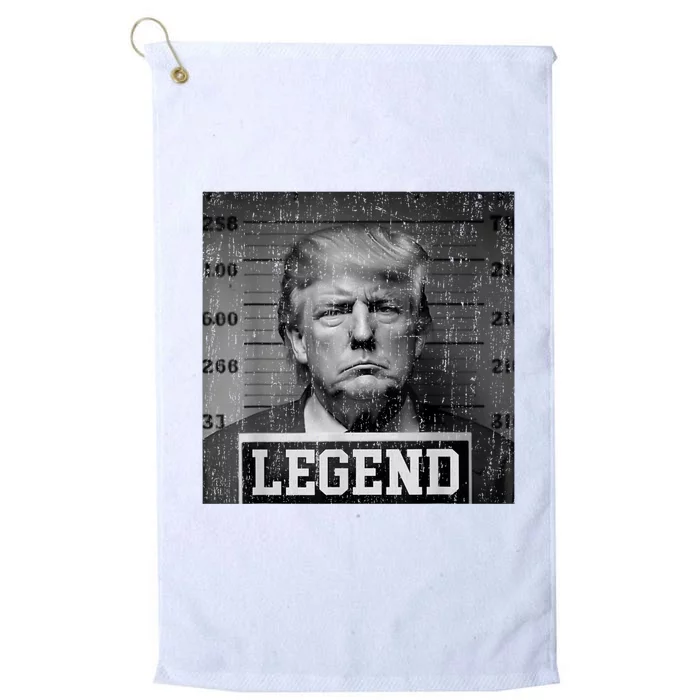 Trump 2024 Mugshot President Legend Pro Trump Platinum Collection Golf Towel