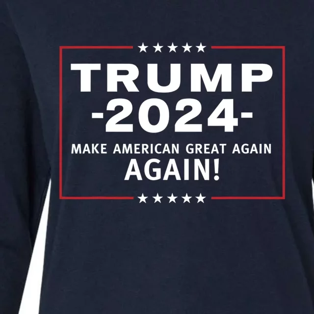 Trump 2024 | Make America Great All Over Again MAGA Womens Cotton Relaxed Long Sleeve T-Shirt