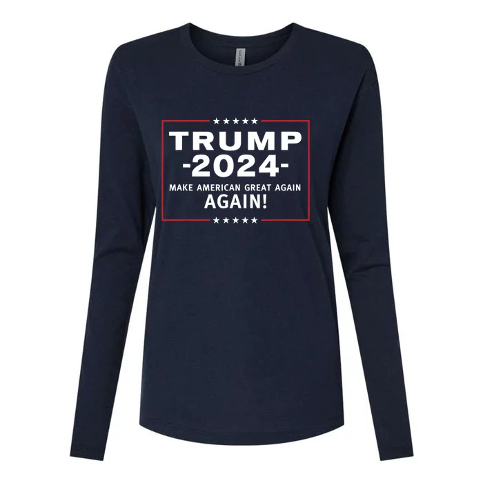 Trump 2024 | Make America Great All Over Again MAGA Womens Cotton Relaxed Long Sleeve T-Shirt