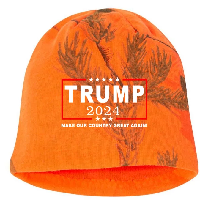 Trump 2024 Make Our Country Great Again Kati - Camo Knit Beanie