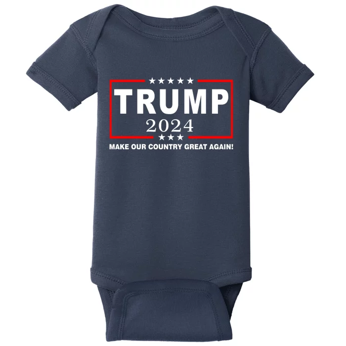 Trump 2024 Make Our Country Great Again Baby Bodysuit