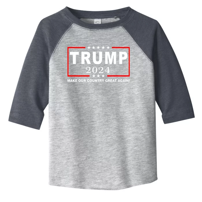 Trump 2024 Make Our Country Great Again Toddler Fine Jersey T-Shirt