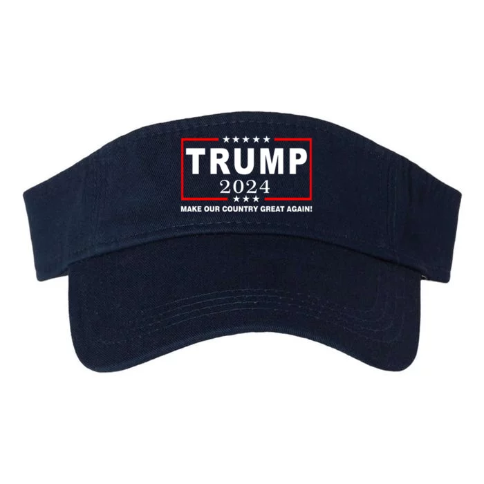 Trump 2024 Make Our Country Great Again Valucap Bio-Washed Visor