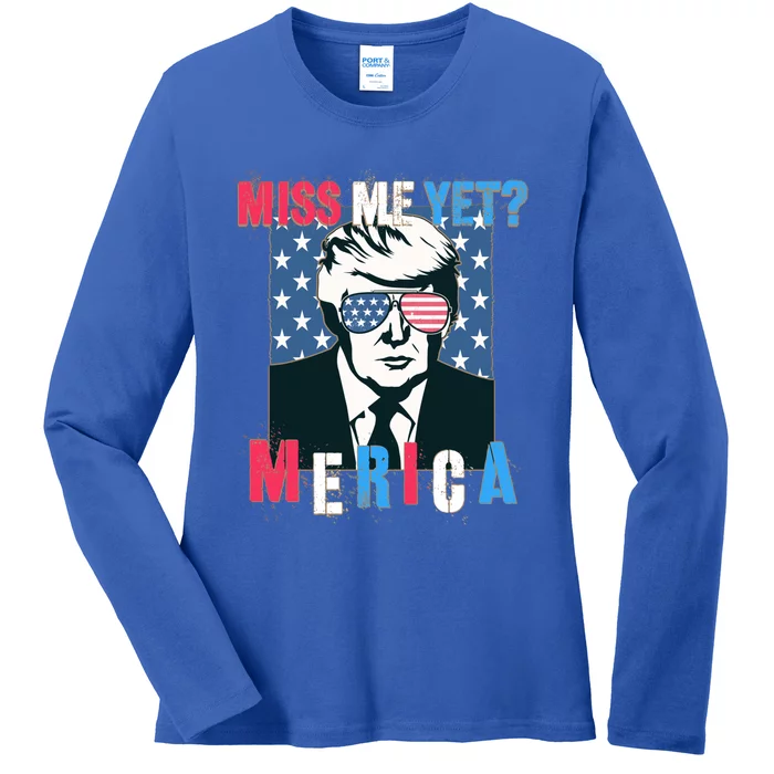 Trump 2024 Merica Gift Ladies Long Sleeve Shirt