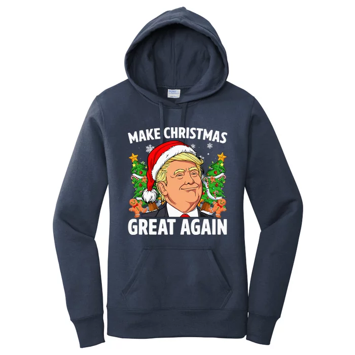 Trump 2024 Make Christmas Great Again Women's Pullover Hoodie