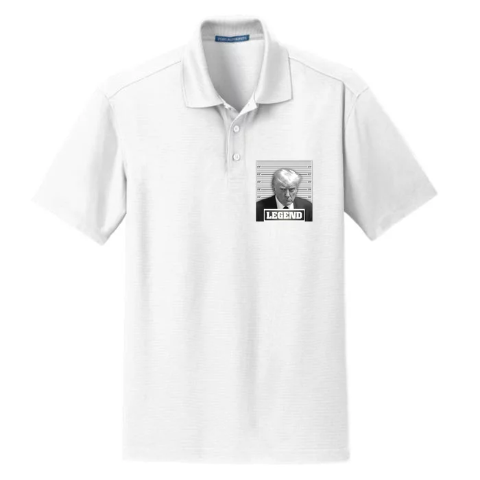 Trump 2024 Mugshot President Legend Dry Zone Grid Performance Polo