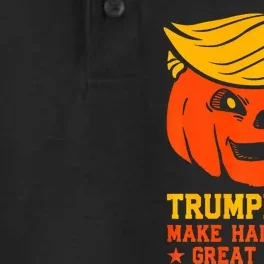 Trumpkin 24 Make Halloween Great Again Funny Trump 2024 Design Dry Zone Grid Performance Polo