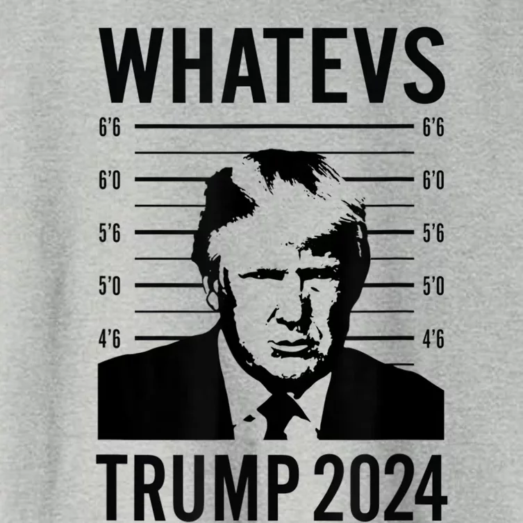 Trump 2024 Mugshot President Whatevs Women's Crop Top Tee