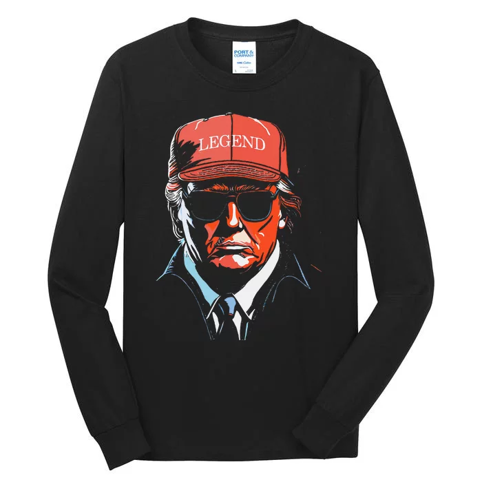 Trump 2024 Mugshot President Legend Tall Long Sleeve T-Shirt