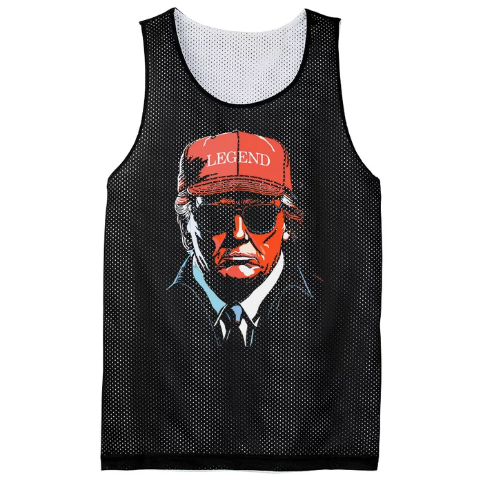 Trump 2024 Mugshot President Legend Mesh Reversible Basketball Jersey Tank