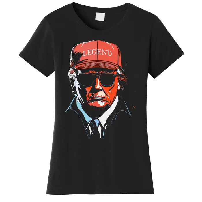 Trump 2024 Mugshot President Legend Women's T-Shirt