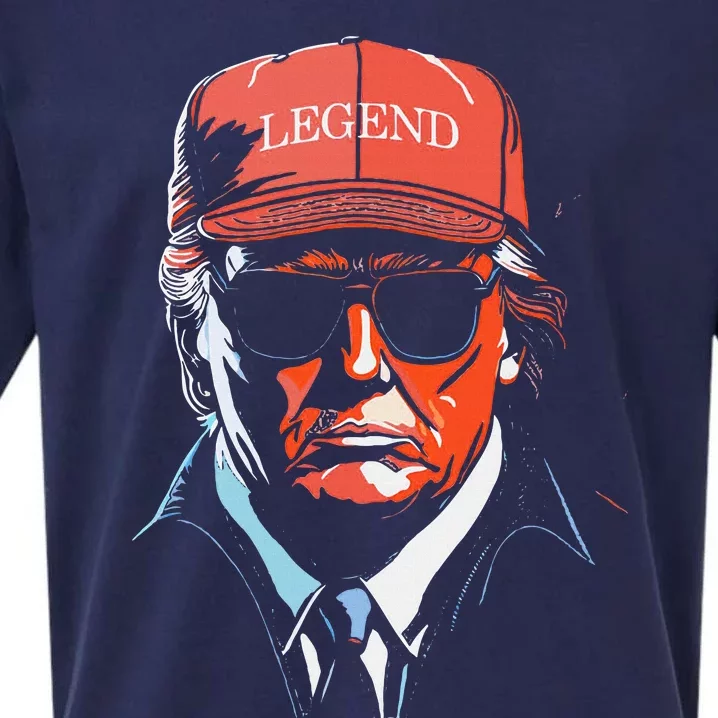 Trump 2024 Mugshot President Legend Sueded Cloud Jersey T-Shirt