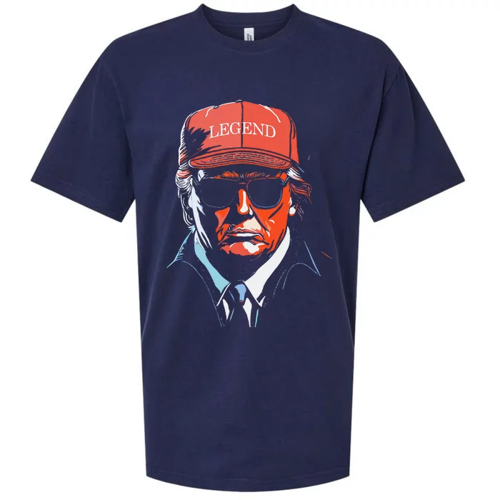 Trump 2024 Mugshot President Legend Sueded Cloud Jersey T-Shirt