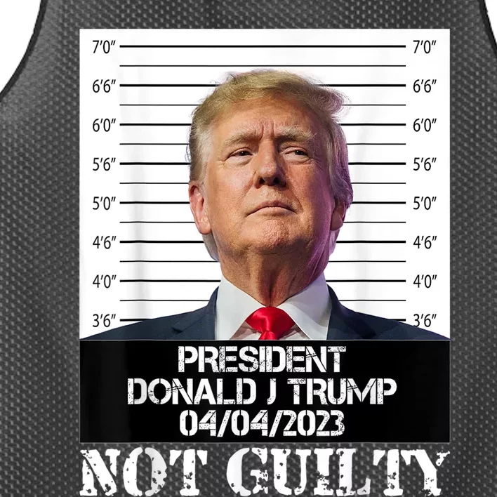 Trump 2024 Mugshot President Free Donald Trump Not Guilty Mesh Reversible Basketball Jersey Tank