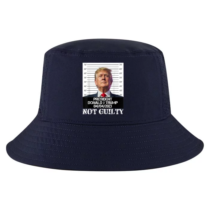 Trump 2024 Mugshot President Free Donald Trump Not Guilty Cool Comfort Performance Bucket Hat