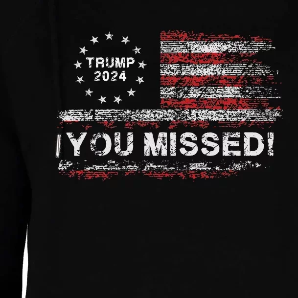 Trump 2024 Missed Me Trump President Election 2024 Womens Funnel Neck Pullover Hood