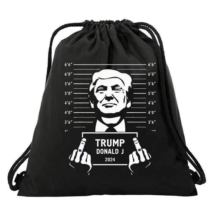 Trump 2024 Mugshot Style Poster Drawstring Bag