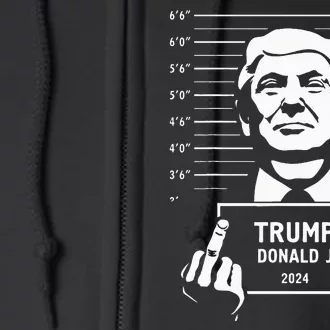 Trump 2024 Mugshot Style Poster Full Zip Hoodie