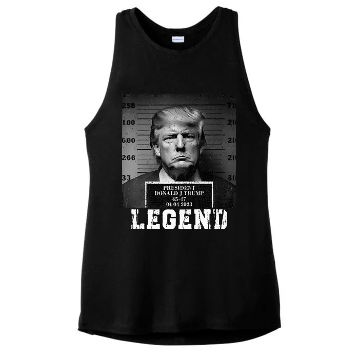 Trump 2024 Mugshot President Legend Ladies Tri-Blend Wicking Tank