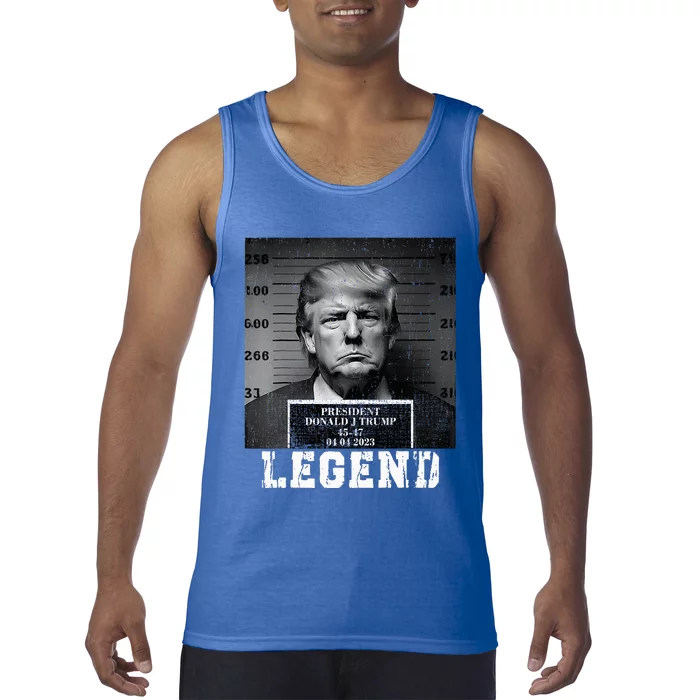 Trump 2024 Mugshot President Legend Tank Top