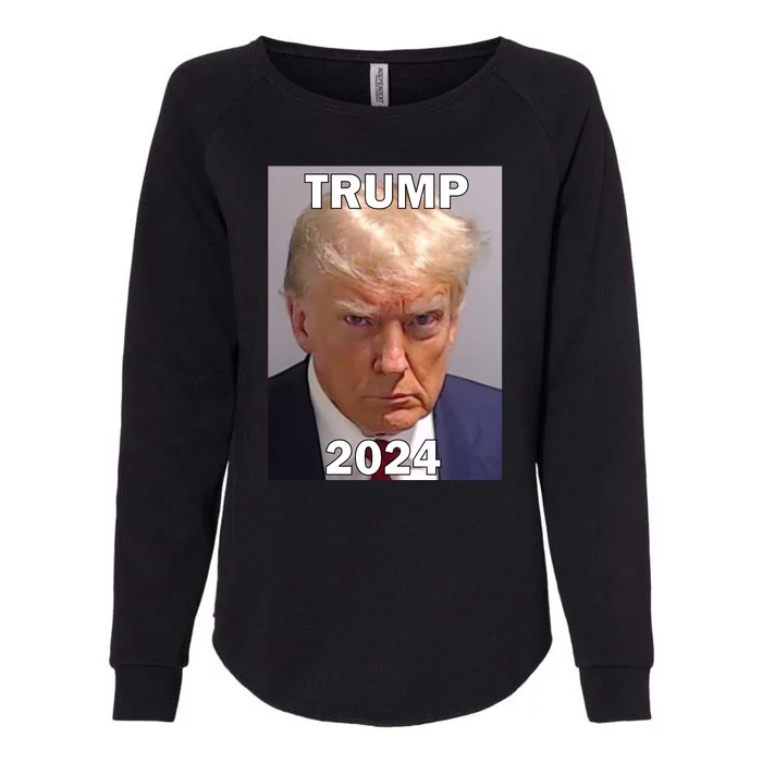 Trump 2024 Mugshot Womens California Wash Sweatshirt