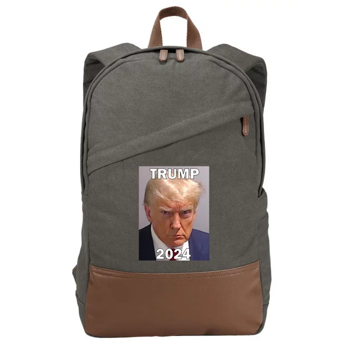 Trump 2024 Mugshot Cotton Canvas Backpack