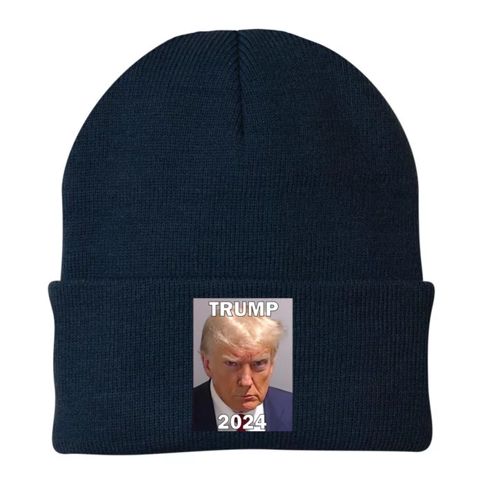 Trump 2024 Mugshot Knit Cap Winter Beanie