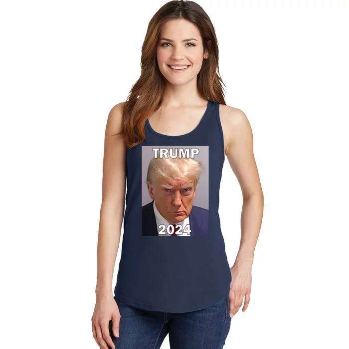 Trump 2024 Mugshot Ladies Essential Tank