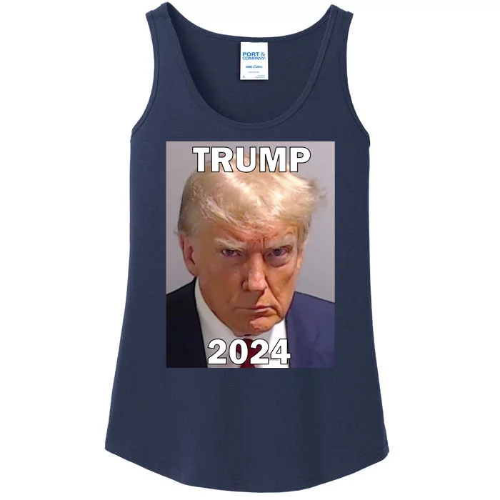 Trump 2024 Mugshot Ladies Essential Tank