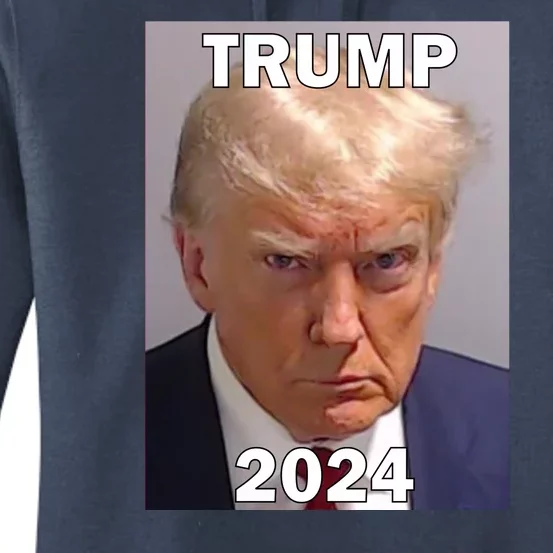 Trump 2024 Mugshot Women's Pullover Hoodie