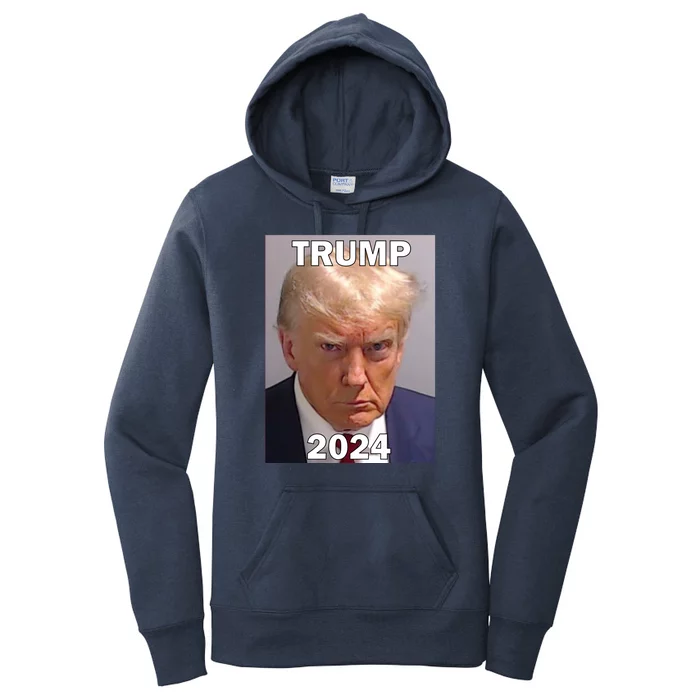 Trump 2024 Mugshot Women's Pullover Hoodie