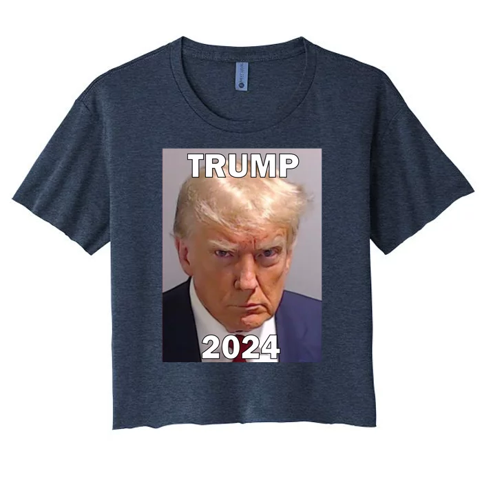 Trump 2024 Mugshot Women's Crop Top Tee