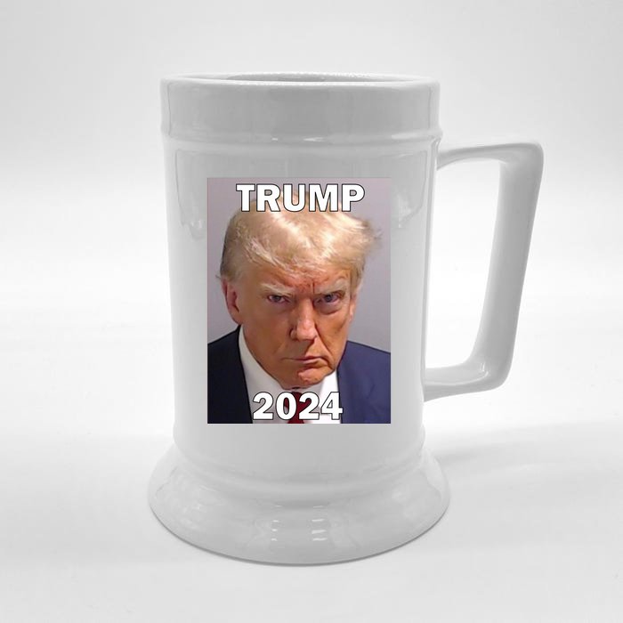 Trump 2024 Mugshot Front & Back Beer Stein